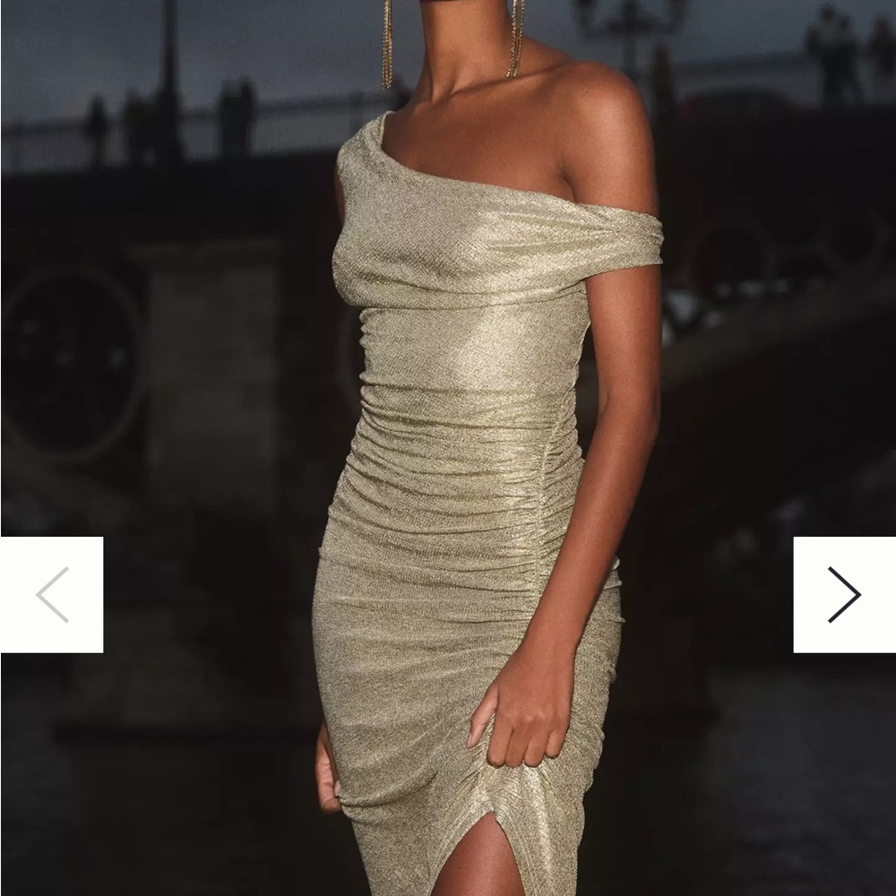 Significant Other Jemima Cowl-Neck Midi Dress